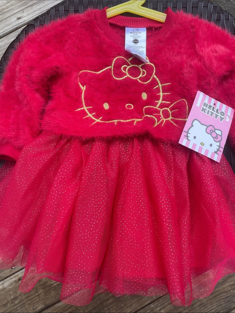 NWT- Hello Kitty Toddler Girls Knit Tutu Dress Size 12M